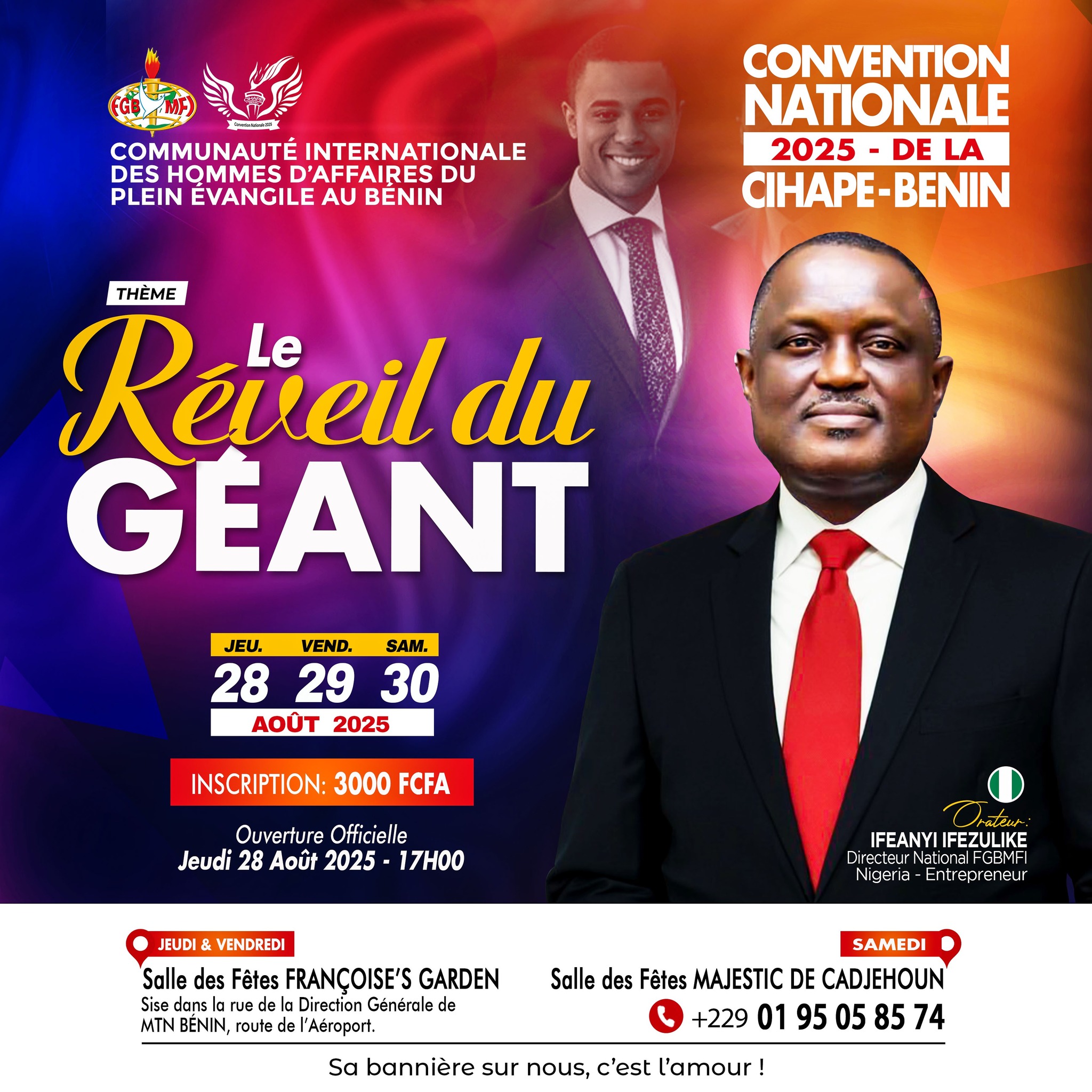 Announcing the FGBMFI BENIN NATIONAL CONVENTION 2025 August 28 - 29 - 30, 2025