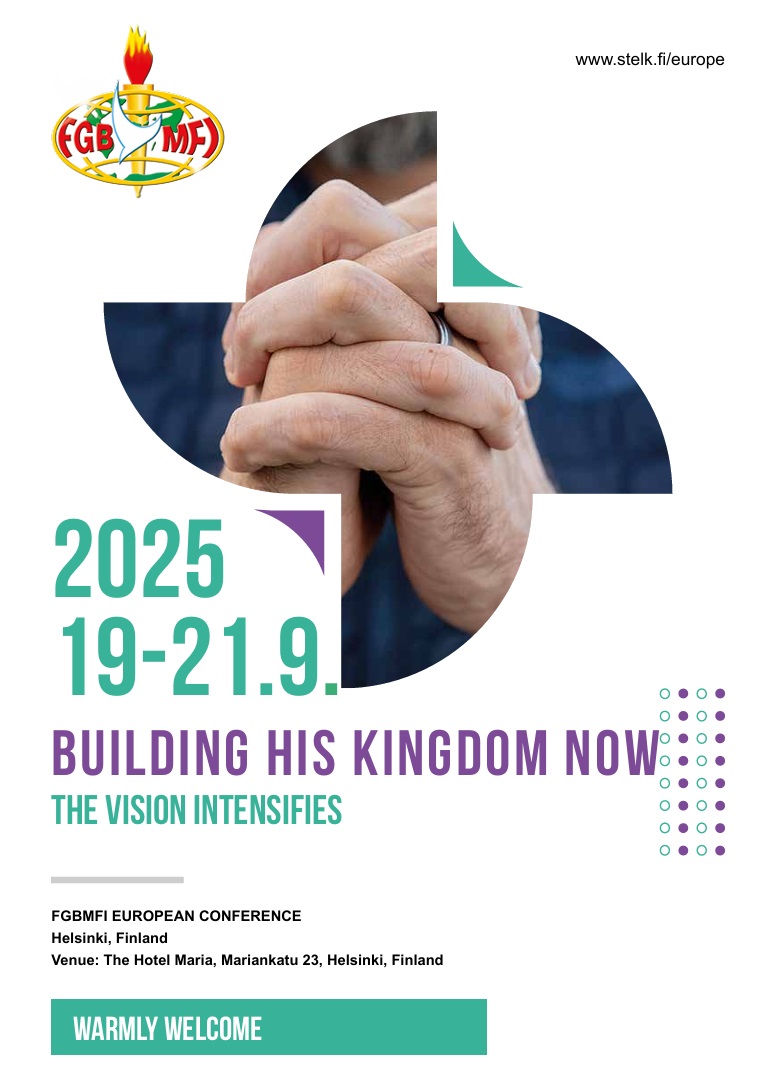 Announcing the FGBMFI EUROPEAN CONVENTION 2025 Helsinki, Finland September 19 - 21, 2025