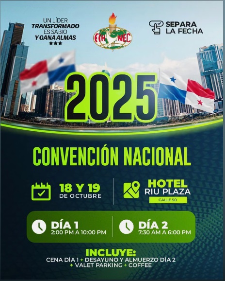 Announcing the FIHNEC PANAMÁ CONVENCIÓN NACIONAL 2025 Hotel RIU PLAZA October 18 - 19, 2025